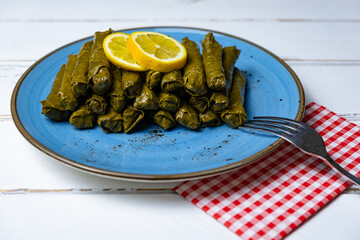 Turkish traditional sarma or dolma, Traditional Turkish cuisine delicacies.
