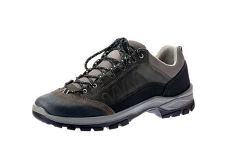 A pair of classic leather elegant men's shoes isolated white background