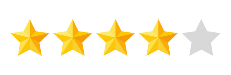 Four stars rating button