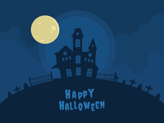 Flat happy halloween illustraiton 05