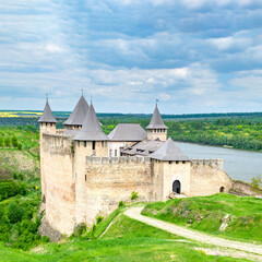 Fototapeta na wymiar Khotyn medieval fortress in Ukraine. Ancient culture