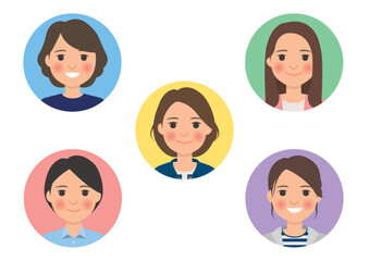 女性の笑顔_アイコン