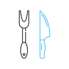 bbq equipment line icon, outline symbol, vector illustration, concept sign