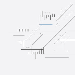 Abstract shapes with dynamic pattern. Vector linear element background