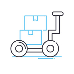 boxes delivery line icon, outline symbol, vector illustration, concept sign