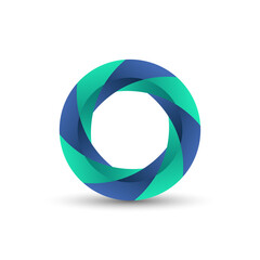 Abstract circle 3d logo icon