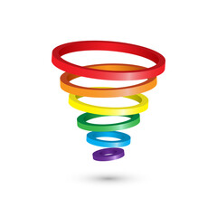 Abstract circles icon 3d design