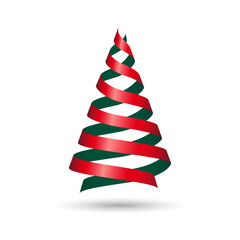 Abstract spiral ribbon logo design