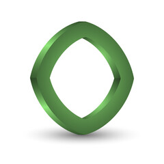 Abstract square 3d green logo
