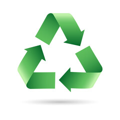 Green recycle symbol icon