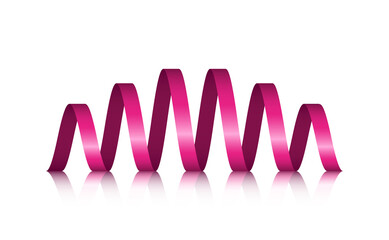 Pink Spiral Ribbon Abstract Logo