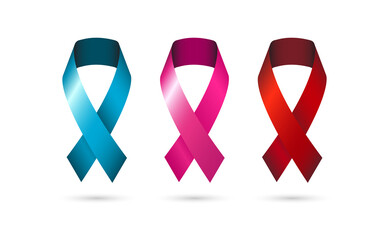 Ribbons symbol awareness icons