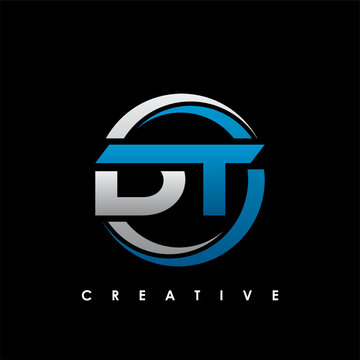 DT Letter Initial Logo Design Template Vector Illustration