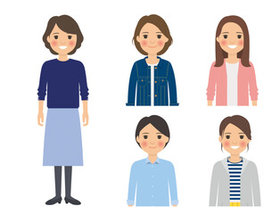 女性の上半身ポーズ集1