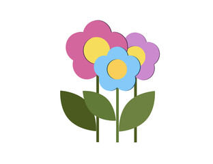 Bouquet of daisies. Flowers vector icon.