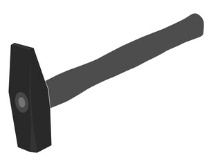 The sledge hammer black and white vector
