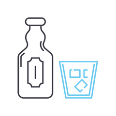 alcohol line icon, outline symbol, vector illustration, concept sign