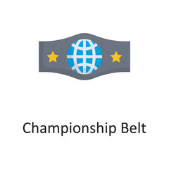 Championship Belt vector outline Icon Design illustration. Sports And Awards Symbol on White background EPS 10 File