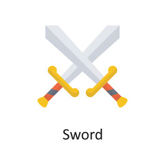 Fototapeta premium Sword vector outline Icon Design illustration. Sports And Awards Symbol on White background EPS 10 File