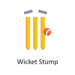 Wicket Stump vector outline Icon Design illustration. Sports And Awards Symbol on White background EPS 10 File