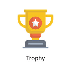 Trophy vector outline Icon Design illustration. Sports And Awards Symbol on White background EPS 10 File