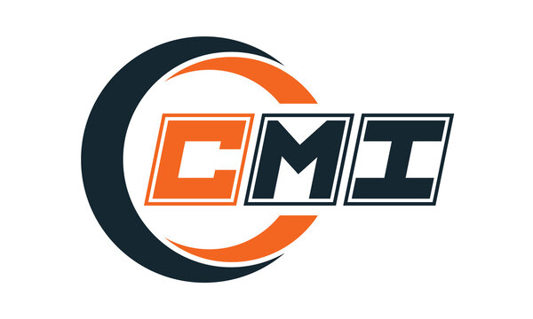 CMI three-letter circle logo design. custom font logo vector template | abstract logo | word mark logo | letter mark logo | business logo | minimalist logo | font logo |