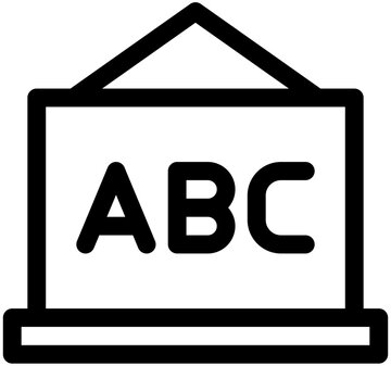 recommend clip art: blackboard black outline icon