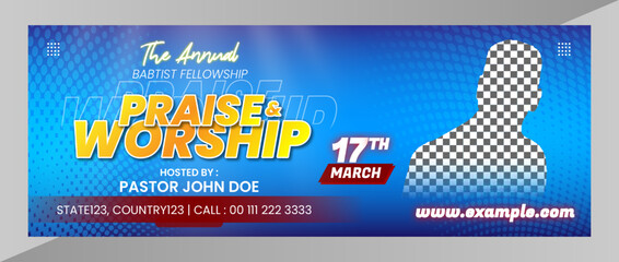 Church conference flyer social media post web banner
