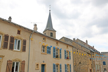 Fototapeta na wymiar Street in Rodemack in France