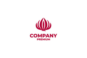 Flat onion icon logo design vector illustration idea