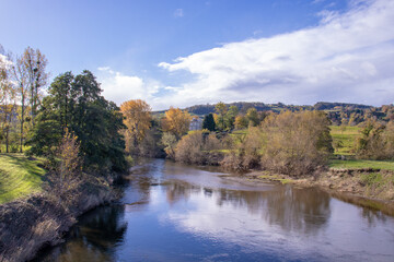 Fototapeta na wymiar Wye valley in the Autumn.