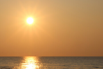 Fototapeta na wymiar Sunset over the sea Landscape