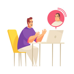 Freelancer Cartoon Illustration