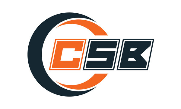 CSB three-letter circle logo design. custom font logo vector template | abstract logo | word mark logo | letter mark logo | business logo | minimalist logo | font logo |