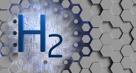 H2 Hydrogen Molecule Fuel Cell Element	
