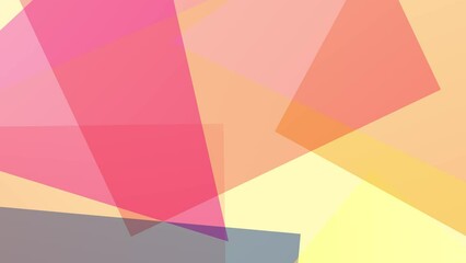 Looped animated abstract background of translucent colored geometric shapes. - Powered by Adobe