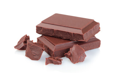 Chocolate bars, isolated on white background