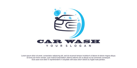 Car wash logo illustration for business