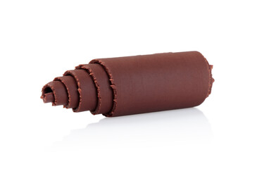 Chocolate Curl with on white background