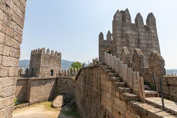 Guimaraes, Portugal. The Castelo de Guimaraes (Guimaraes Castle), 10th century medieval castle