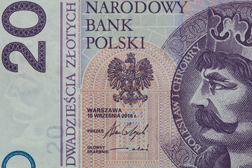 Obverse of 20 polish zloty banknote