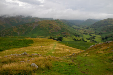 Fototapeta na wymiar Yorkshire landscape, view across the fields