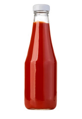 ketchup bottle on white