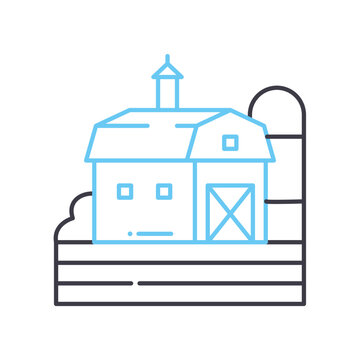 recommend clip art: barn line icon, outline symbol, vector illustration, concept sign