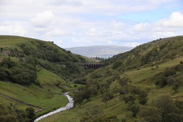 Fototapeta na wymiar Yorkshire landscape, view across the fields