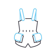 baby clothes line icon, outline symbol, vector illustration, concept sign