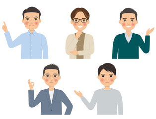 男性上半身ポーズ2