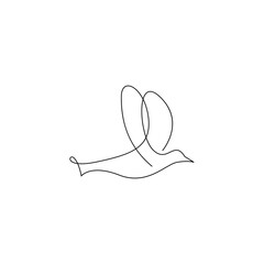 Bird line art image icon design illustration