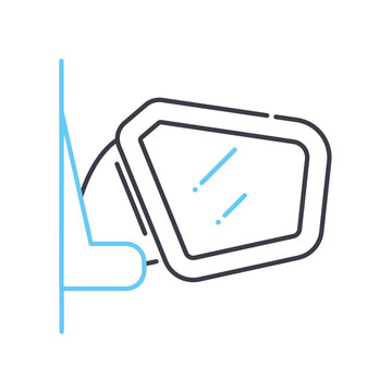 recommend clip art: auto mirror line icon, outline symbol, vector illustration, concept sign