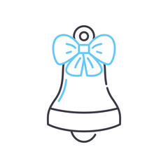 bell line icon, outline symbol, vector illustration, concept sign